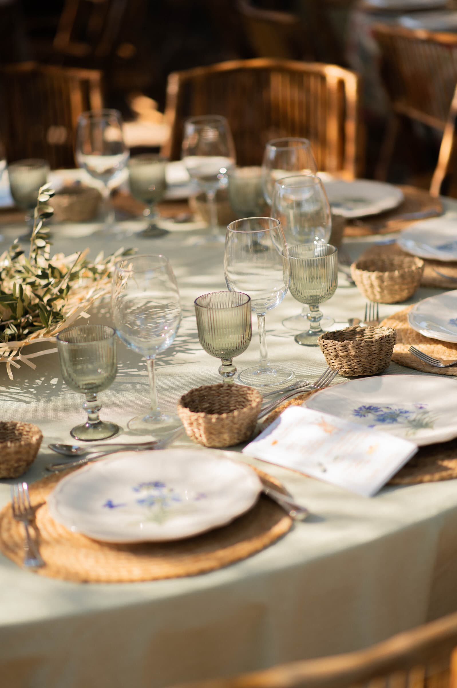 Detalle de mesa de la boda de Enrique